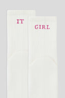 LOUNGEWEAR IT GIRL YAZILI BEYAZ / PEMBE ÇORAP