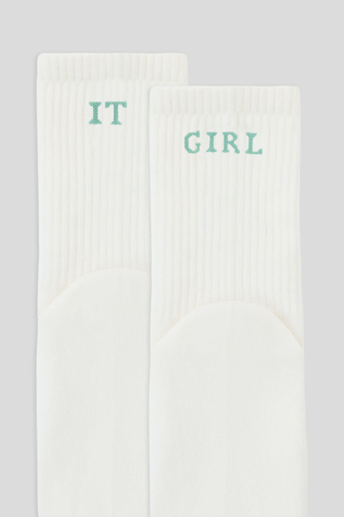 LOUNGEWEAR IT GIRL YAZILI BEYAZ / YEŞİL ÇORAP
