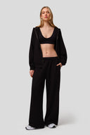 LOUNGEWEAR SİYAH WIDE LEG EŞOFMAN