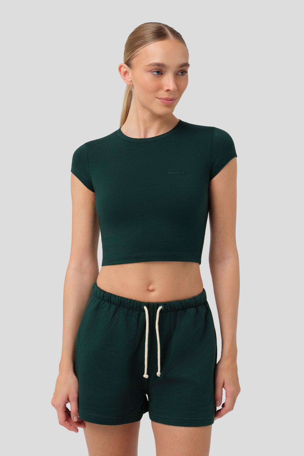 Lounge Logo Nakışlı Crop Tişört