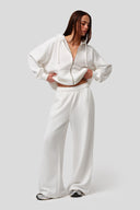LOUNGEWEAR BEYAZ WIDE LEG EŞOFMAN
