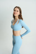 IT GIRL BABY BLUE CROP
