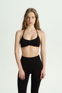 ETERNAL BLOOM SİYAH BÜZGÜLÜ BRA