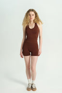 ETERNAL BLOOM KAHVERENGİ ŞORT