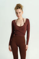 LOUNGEWEAR KAHVERENGİ BAĞLAMA BOLERO