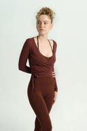 LOUNGEWEAR KAHVERENGİ BAĞLAMA BOLERO
