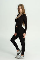 LOUNGEWEAR SİYAH BAĞLAMA BOLERO