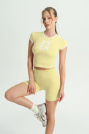 GLOW 'N FLOW BUTTER YELLOW BİYELİ CROP
