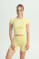 GLOW 'N FLOW BUTTER YELLOW BİYELİ CROP