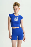 GLOW 'N FLOW SAKS MAVİ BİYELİ CROP