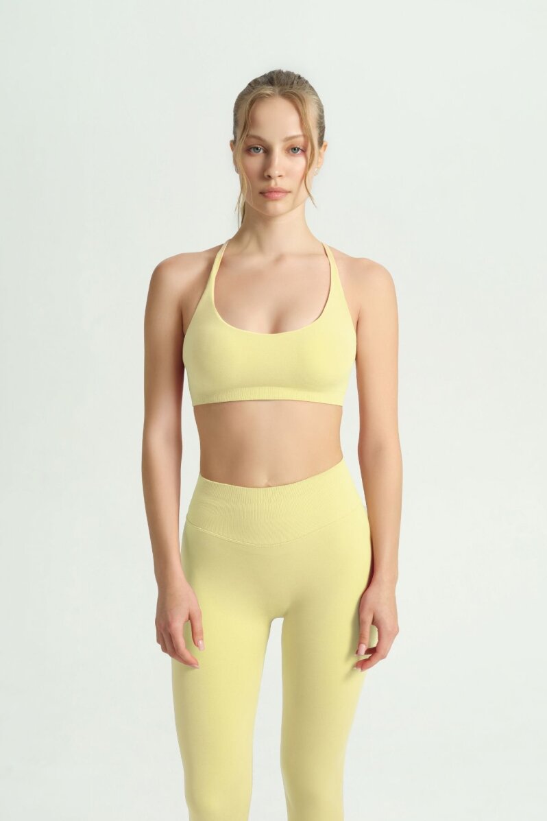 GLOW 'N FLOW BUTTER YELLOW ÇAPRAZ ASKI BRA - 1