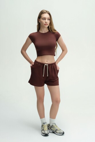 LOUNGEWEAR DOSSHA KAHVERENGİ ŞORT - Dossha